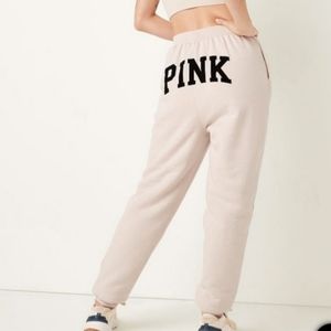NWT PINK Sherpa Lined Sweatpants